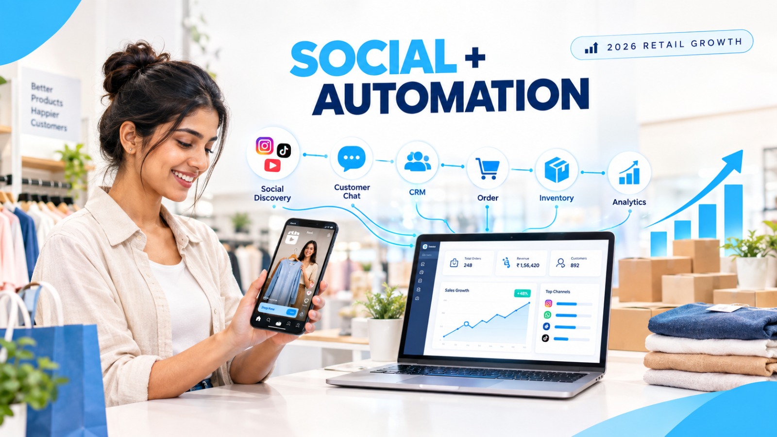 How Growing Retail Businesses Use Social Media + Automation (And Why the Ones That Combine Both Are Winning in 2026)